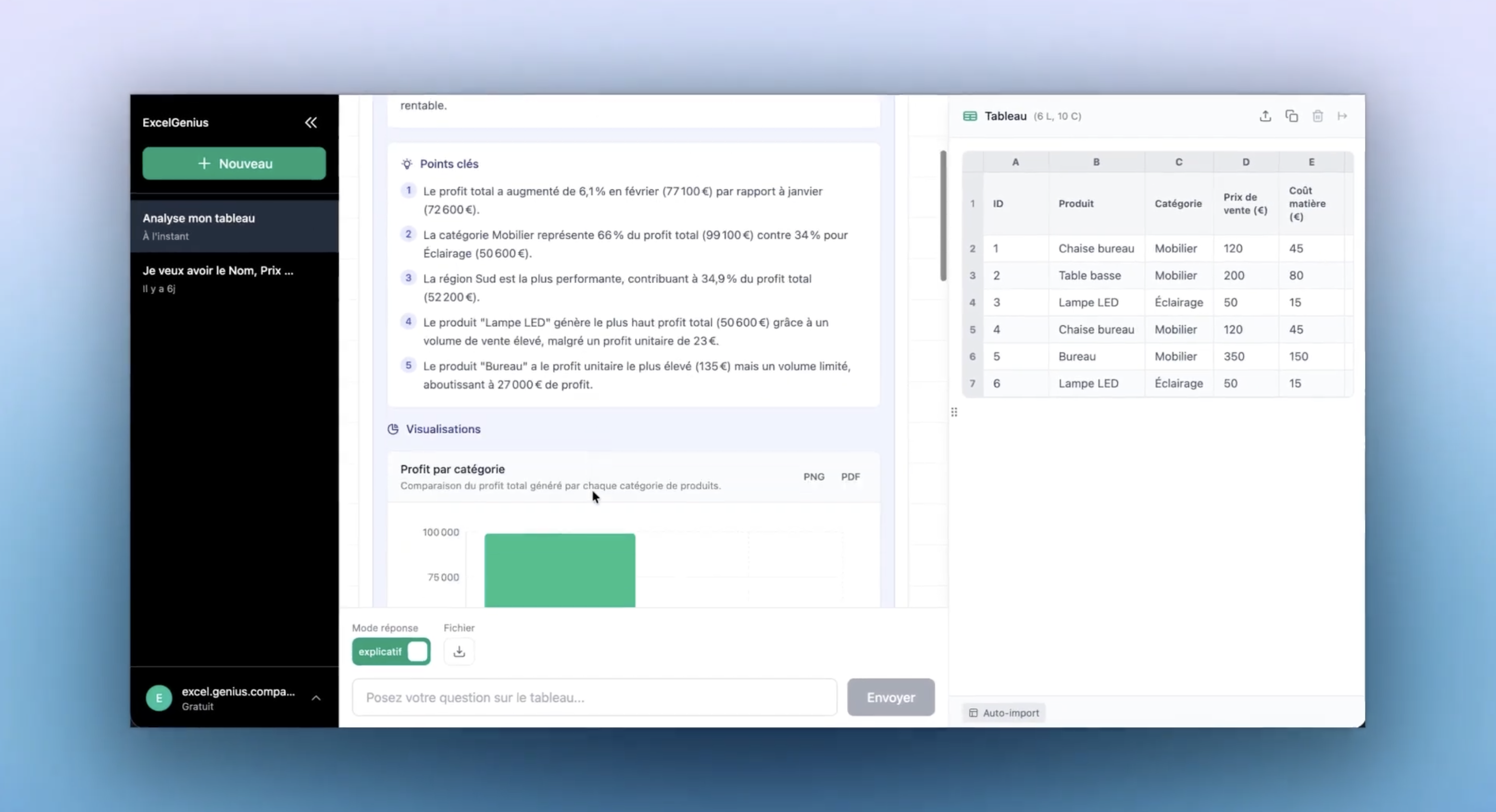 ExcelGenius : Analysez et modifiez vos tableaux en un clic - Démo Vidéo